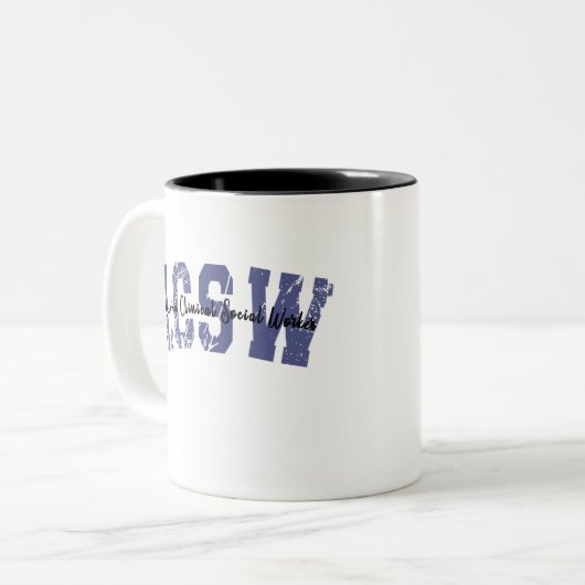 LCSW Appreciation, Licensed Clinical Social Worker Zweifarbige Tasse (Vorderseite Links)