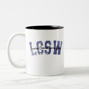 LCSW Appreciation, Licensed Clinical Social Worker Zweifarbige Tasse