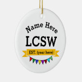LCSW-Geschenk lizenzierter klinischer Sozialarbeit Keramik Ornament (Rechts)