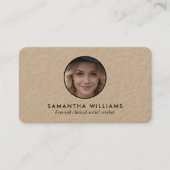 LCSW Social Worker Custom QR Foto Visitenkarte (Vorderseite)