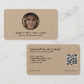 LCSW Social Worker Custom QR Foto Visitenkarte (Vorne/Hinten)