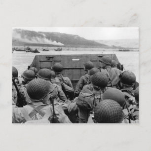 LCVP Landing Craft Annäherung an den Omaha Strand Postkarte