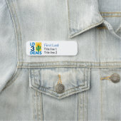 LD3 Dems - Abzeichen für Thin Style; Magnetbacken Namensschild (Beispiel)