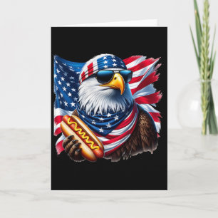 Ld Eagle Hotdog Lustig Amerikanisch Patriotisch 4. Karte