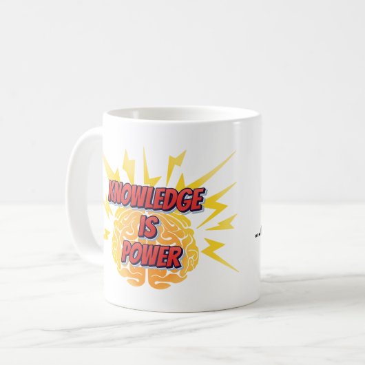 LD Knowledge ist Power Tasse (Vorderseite Links)