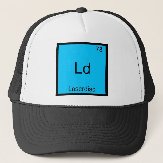 Ld - Laserdisk Funny Chemistry Element Symbol T-Sh Truckerkappe (Vorderseite)