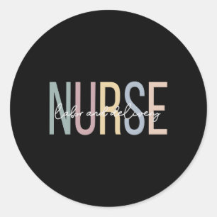 Ld Nurse Boho Arbeit und Lieferung Krankenversiche Runder Aufkleber