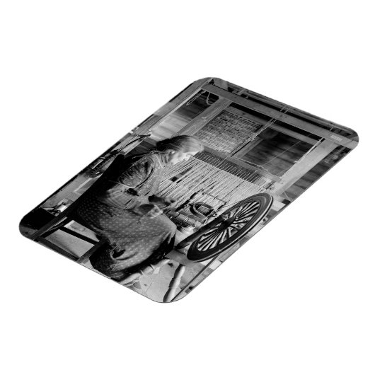 LD OMAN SING sPINNING HEEL 1930S FOTOGRAPH Magnet (Linke Seite)