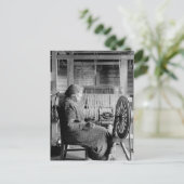 LD OMAN SING sPINNING HEEL 1930S FOTOGRAPH Postkarte (Stehend Vorderseite)