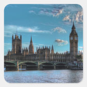 ldof London - WESTMINSTER view - Quadratischer Aufkleber (Vorderseite)
