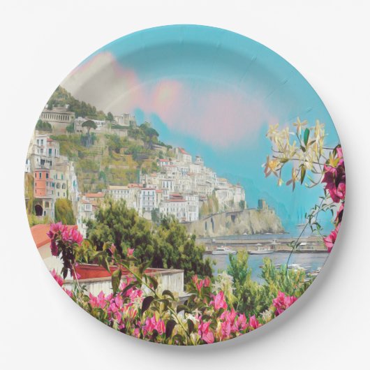 ldp AMALFI - Panorama - Amalfi-Küste - Pappteller (Vorderseite)