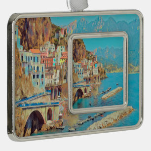 ldp ATRANI.- Amalfi Küste - Rahmen-Ornament Silber