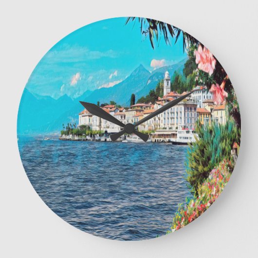 ldp BELLAGIO - Comer See - Große Wanduhr (Vorderseite)