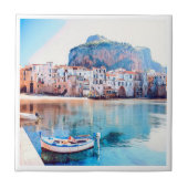 ldp CEFALæ- Sizilien - Strand - Panorama Fliese (Vorderseite)