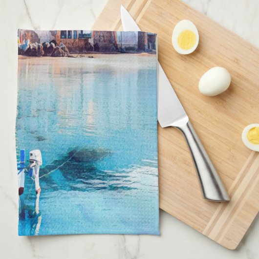 ldp CEFALæ- Sizilien - Strand - Panorama Geschirrtuch (Viertel Falte)