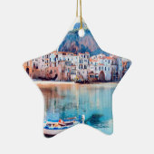 ldp CEFALæ- Sizilien - Strand - Panorama Keramik Ornament (Rechts)