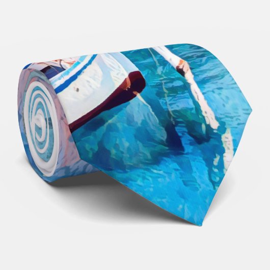 ldp CEFALæ- Sizilien - Strand - Panorama Krawatte (Gerollt)