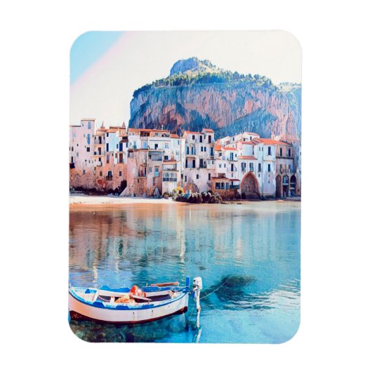 ldp CEFALæ- Sizilien - Strand - Panorama Magnet (Vertikal)