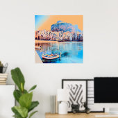 ldp CEFALæ- Sizilien - Strand - Panorama Poster (Heimbüro)