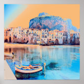 ldp CEFALæ- Sizilien - Strand - Panorama Poster (Vorne)