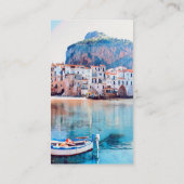 ldp CEFALæ- Sizilien - Strand - Panorama Visitenkarte (Rückseite)