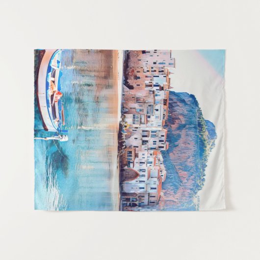 ldp CEFALæ- Sizilien - Strand - Panorama Wandteppich (Vorderseite (Horizontal))