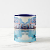 ldp CEFALæ- Sizilien - Strand - Panorama Zweifarbige Tasse (Mittel)