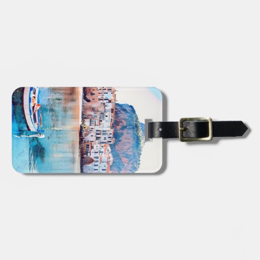 ldp CEFALLEE - Sizilien - Strand - Panorama Gepäckanhänger (Vorderseite horizontal)