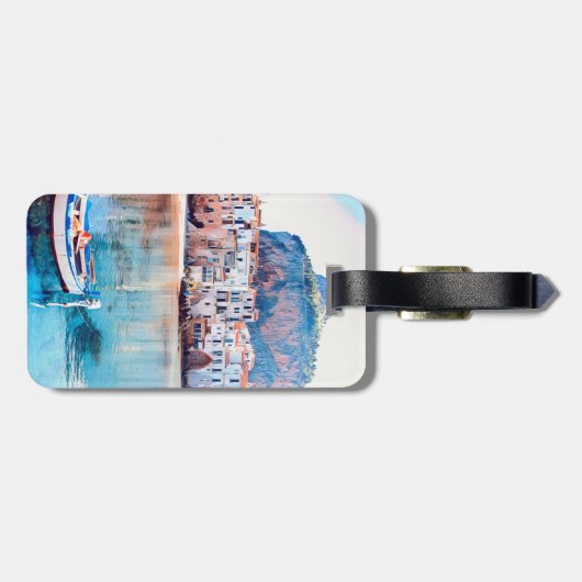 ldp CEFALLEE - Sizilien - Strand - Panorama Gepäckanhänger (Rückseite horizontal)