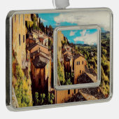 ldp MONTEPULCIANO - Stadt - Panorama - Rahmen-Ornament Silber (Rechts)