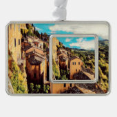 ldp MONTEPULCIANO - Stadt - Panorama - Rahmen-Ornament Silber (Vorderseite)