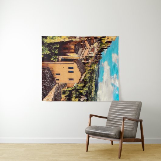 ldp MONTEPULCIANO - Stadt - Panorama - Wandteppich (Beispiel (Horizontal))