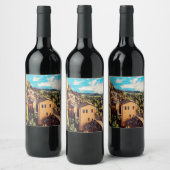 ldp MONTEPULCIANO - Stadt - Panorama - Weinetikett (Flaschen)