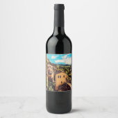 ldp MONTEPULCIANO - Stadt - Panorama - Weinetikett (Vorderseite)