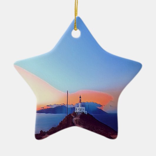 ldp MYKONOS - Armenisch - Leuchtturm - Keramik Ornament (Vorne)