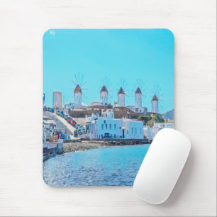ldp MYKONOS - Blick vom Meer auf die Windmühlen - Mousepad
