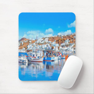 ldp MYKONOS - Fischerboote - Hafen - Panorama Mousepad