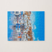 ldp MYKONOS - Fischerboote - Hafen - Panorama Puzzle (Horizontal)