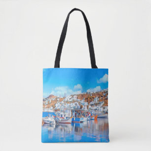 ldp MYKONOS - Fischereifahrzeuge - Hafen - Panoram Tasche