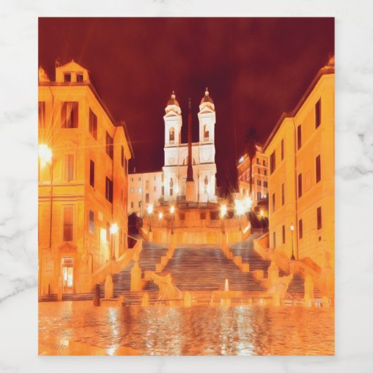 ldp PIAZZA DI SPAGNA nach Rom Weinetikett (Einzelnes Label)