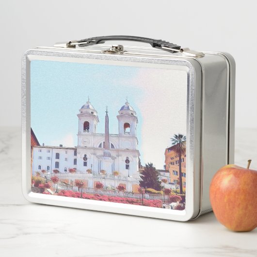 ldp PIAZZA DI SPAGNA - Rom - mit Blume - Metall Brotdose (Beispiel)