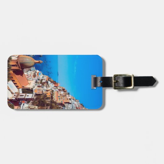 ldp POSITANO - Amalfi Küste - Panorama Gepäckanhänger (Vorderseite horizontal)