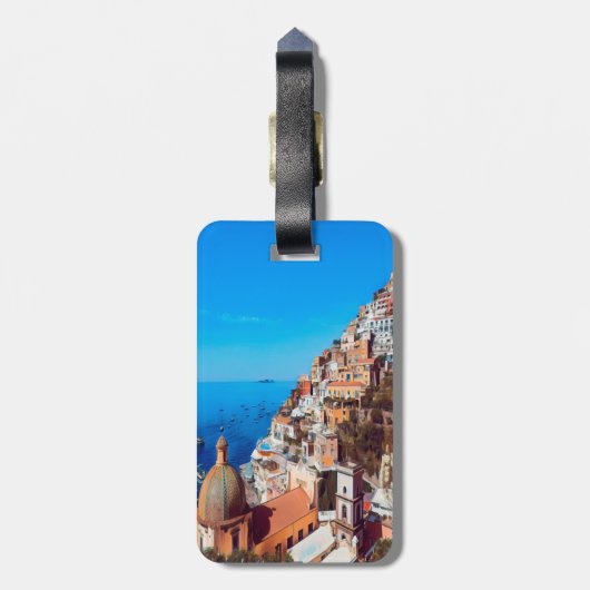 ldp POSITANO - Amalfi Küste - Panorama Gepäckanhänger (Rückseite vertikal)