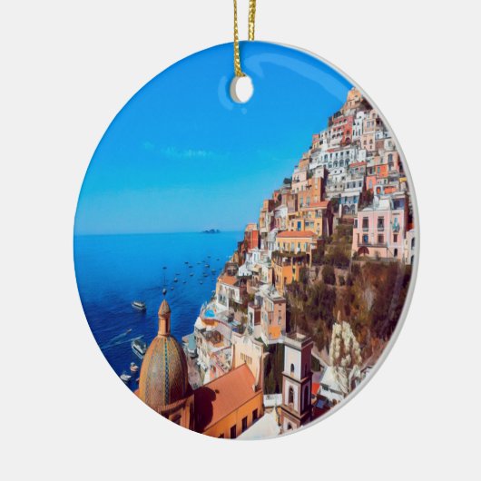 ldp POSITANO - Amalfi Küste - Panorama Keramik Ornament (Links)