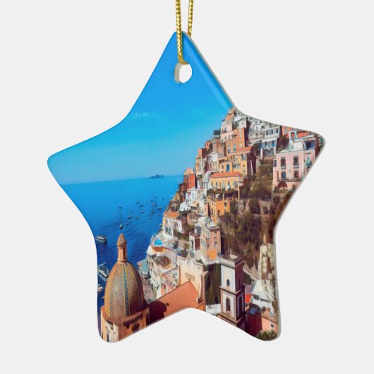 ldp POSITANO - Amalfi Küste - Panorama Keramik Ornament (Links)