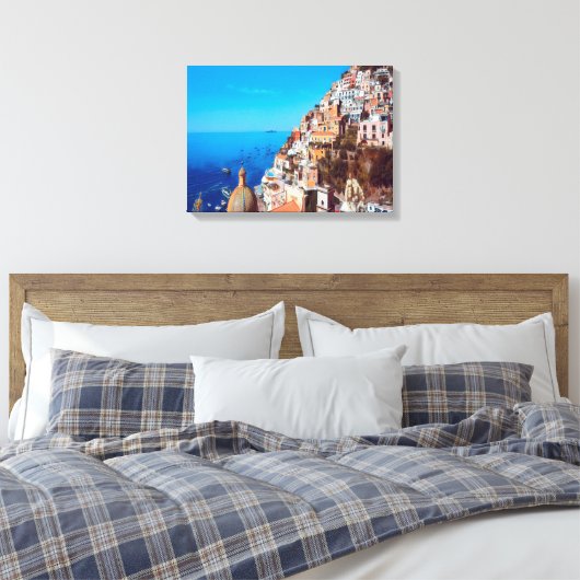 ldp POSITANO - Amalfi Küste - Panorama Leinwanddruck (Insitu (Schlafzimmer))