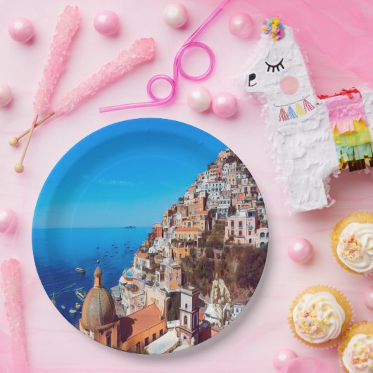 ldp POSITANO - Amalfi Küste - Panorama Pappteller (Party)
