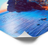 ldp POSITANO Amalfi Küste - Sonnenuntergang durch  Fotodruck (Ecke)