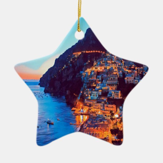 ldp POSITANO Amalfi Küste - Sonnenuntergang durch  Keramik Ornament (Vorne)