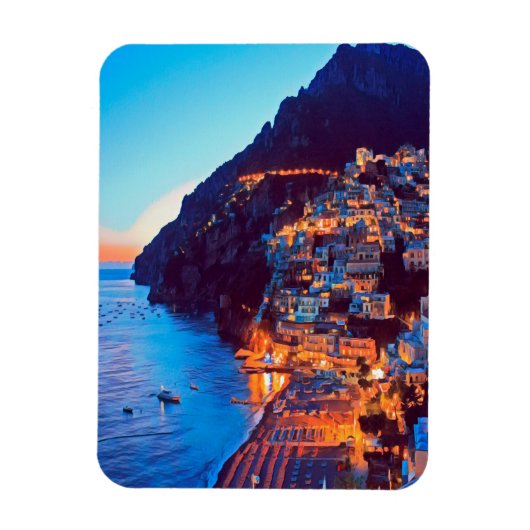 ldp POSITANO Amalfi Küste - Sonnenuntergang durch Magnet (Vertikal)